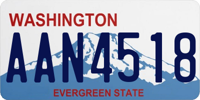 WA license plate AAN4518