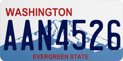 WA license plate AAN4526