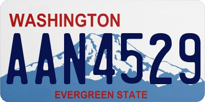 WA license plate AAN4529