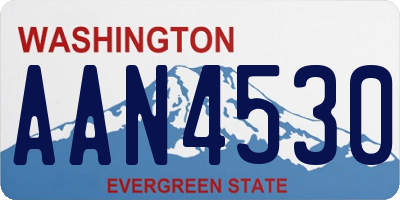 WA license plate AAN4530