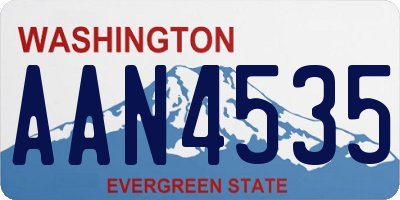 WA license plate AAN4535