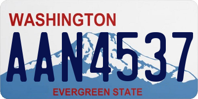 WA license plate AAN4537