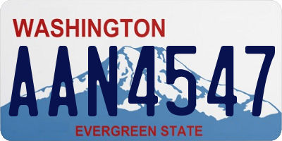 WA license plate AAN4547