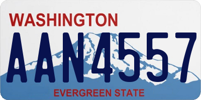 WA license plate AAN4557