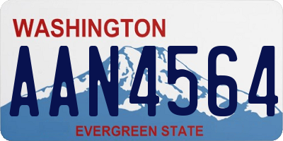 WA license plate AAN4564