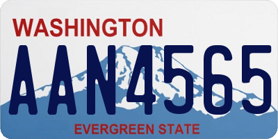 WA license plate AAN4565