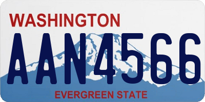 WA license plate AAN4566