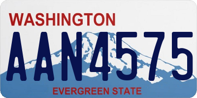 WA license plate AAN4575