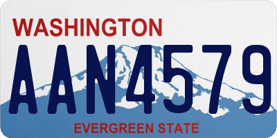 WA license plate AAN4579