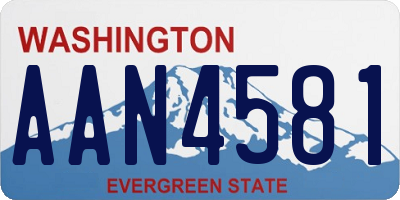 WA license plate AAN4581