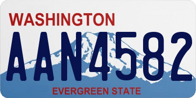 WA license plate AAN4582