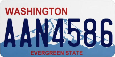 WA license plate AAN4586