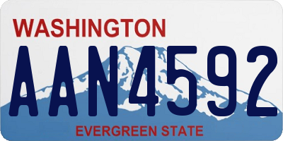 WA license plate AAN4592