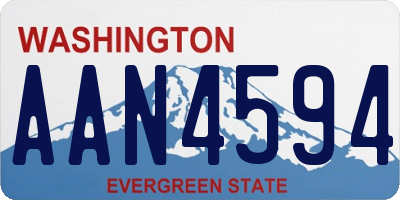 WA license plate AAN4594