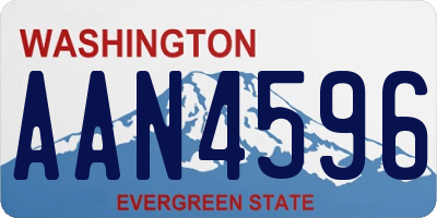 WA license plate AAN4596