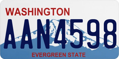 WA license plate AAN4598