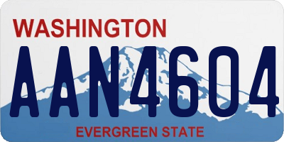 WA license plate AAN4604