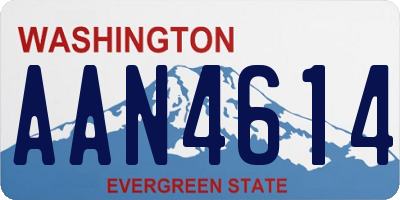 WA license plate AAN4614