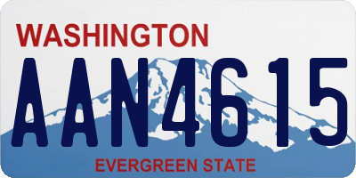 WA license plate AAN4615