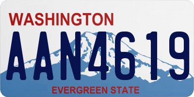 WA license plate AAN4619