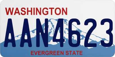 WA license plate AAN4623