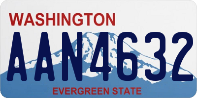 WA license plate AAN4632