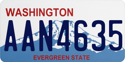 WA license plate AAN4635