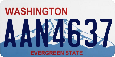 WA license plate AAN4637