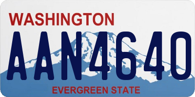 WA license plate AAN4640