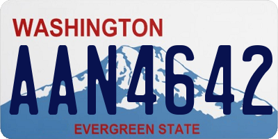 WA license plate AAN4642