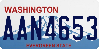 WA license plate AAN4653