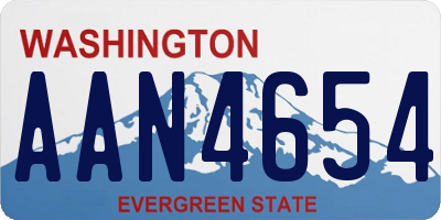 WA license plate AAN4654