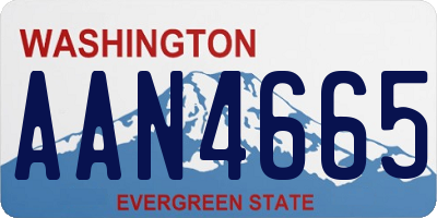 WA license plate AAN4665
