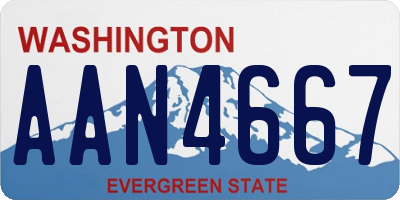 WA license plate AAN4667