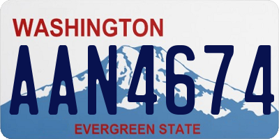 WA license plate AAN4674