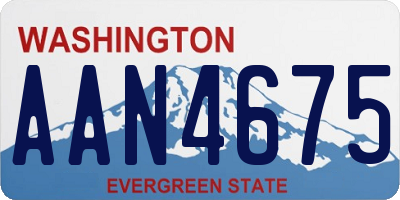 WA license plate AAN4675