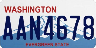WA license plate AAN4678