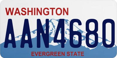 WA license plate AAN4680