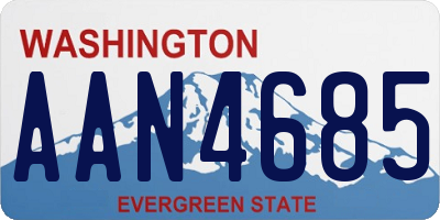 WA license plate AAN4685