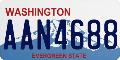 WA license plate AAN4688