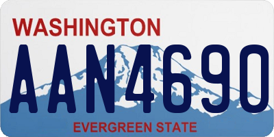 WA license plate AAN4690