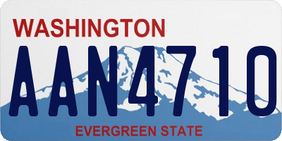 WA license plate AAN4710