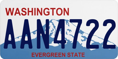 WA license plate AAN4722