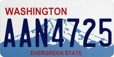 WA license plate AAN4725