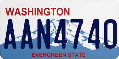 WA license plate AAN4740