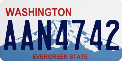 WA license plate AAN4742