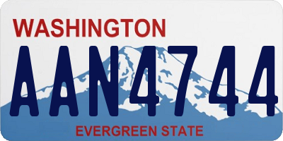 WA license plate AAN4744