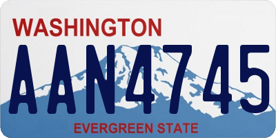 WA license plate AAN4745