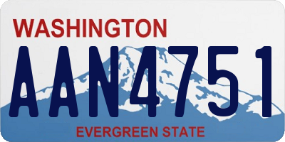 WA license plate AAN4751