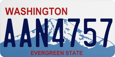 WA license plate AAN4757